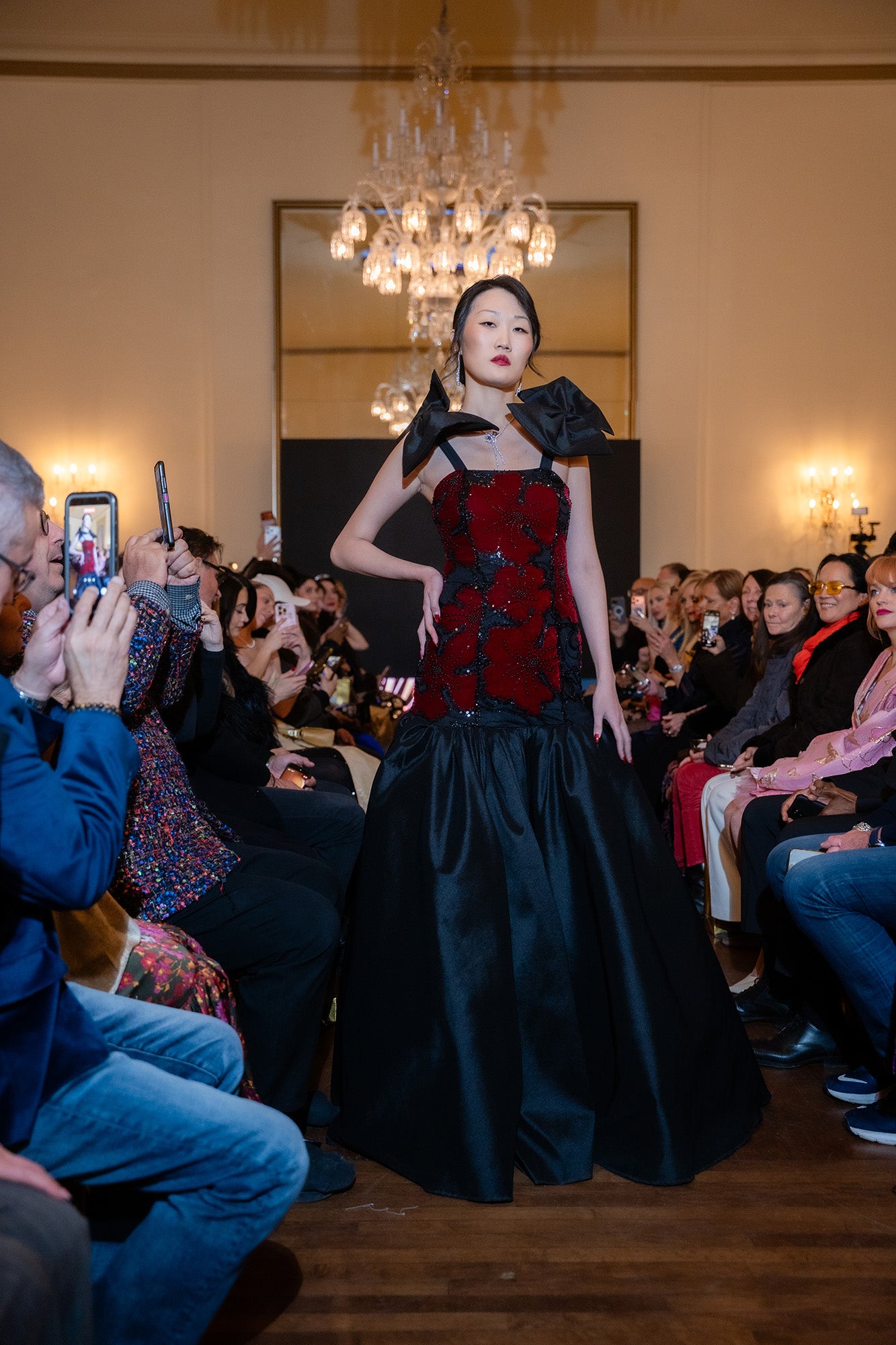 The Scarlet Noir Bloom Gown