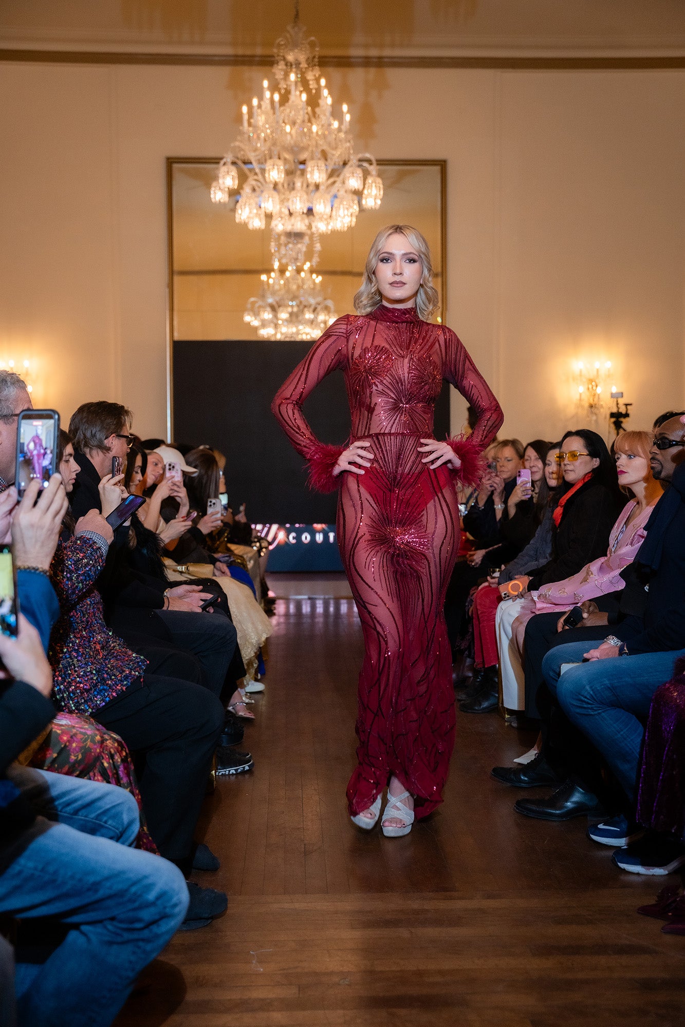 The Merlot Lace Gown